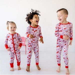 Little Sleepies Pink Furever Valentines Bamboo Viscose Zippy - 6-12 months